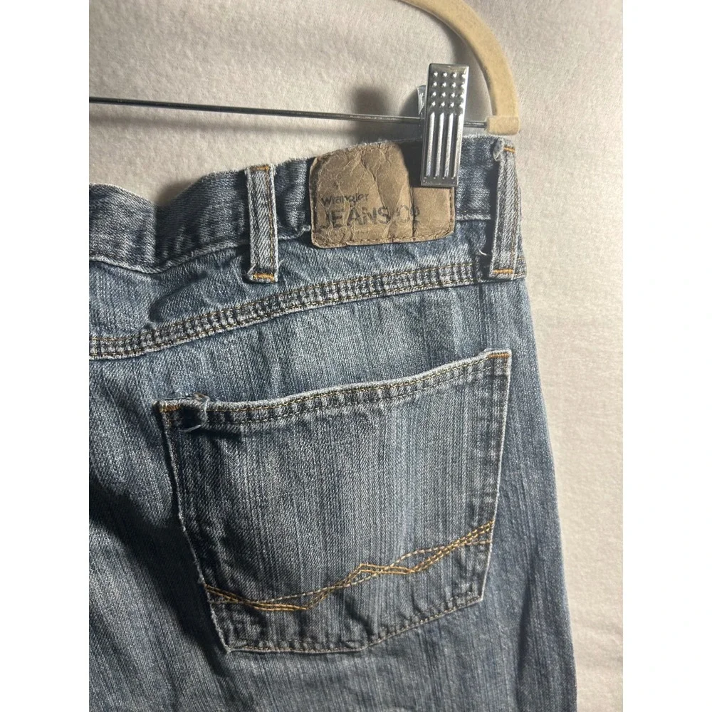 Wrangler Jeans Co Relaxed Straight Mens Denim Blue Jeans 34x30 99VAWHH